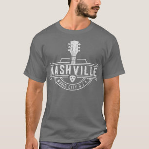 Camiseta Nashville Music City USA Guitar Gift 852