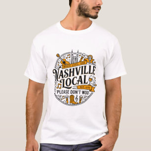 Camiseta Nashville Música Local Cidade Por Favor Não Cortej