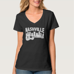 Camiseta Nashville Skyline Tennessee Country Music Guitar P