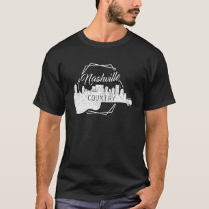 Camiseta Nashville Skyline Tennessee Country Music Guitar P