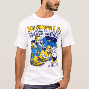 Camiseta Nashville Tennessee Botas, Batidas e Beagles