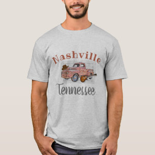 Camiseta "Nashville Tennessee" - Caminhão e Violão Vintag