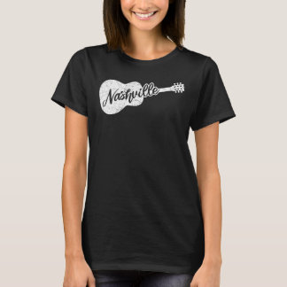 Camiseta Nashville Tennessee Country Music Retro Guitar P