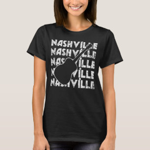 Camiseta Nashville Tennessee Country Music Retro Guitar Pl