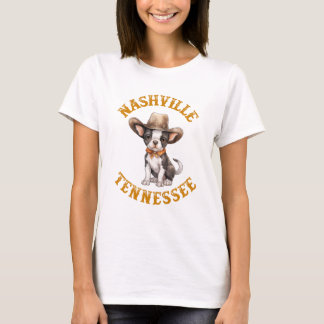 Camiseta Nashville Tennessee Cowboy Boston Terrier