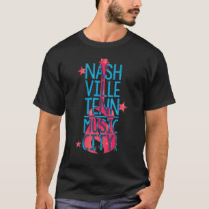 Camiseta Nashville Tennessee Music City EUA Est 1779 Rosa G