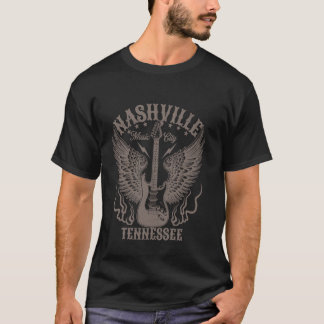 Camiseta Nashville Tennessee Violão Música Country Cidade M