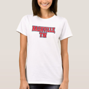 Camiseta Nashville TN Bold Block Letter Design - Branco Ver