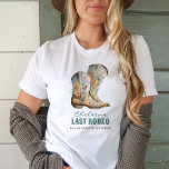 Camiseta Nashville Último Rodeo Boots Festa de solteira<br><div class="desc">Nashville Last Rodeo Boots A camiseta de Festa de solteira é perfeita para o seu Nash Bash! Botas florais adoráveis acendem este favor de festa de solteira.</div>