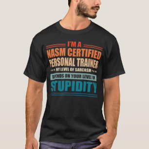 Camiseta Nasm Certified Personal Trainer Meu Nível Depende