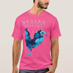 Camiseta Nassau Bahamas Flor Hibiscus Chicken Souve
