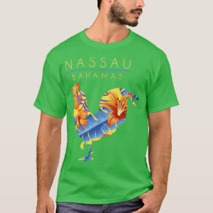 Camiseta Nassau Bahamas Flor Hibiscus Chicken Souve