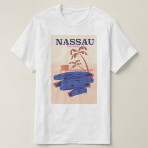 Camiseta Nassau Bahamas viagem poster