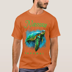 Camiseta Nassau Tartaruga Marítima Das Bahamas