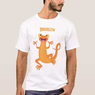Camiseta Nata-dançarina de laranja feliz e giro