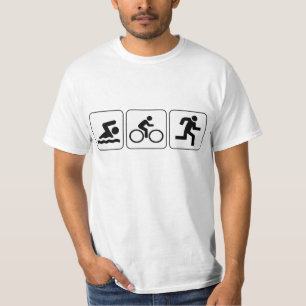 Camiseta Natação, bicicleta, funcionamento - Triathlon