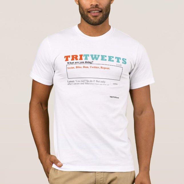 Camiseta Natação, bicicleta, funcionamento, Twitter, (Frente)