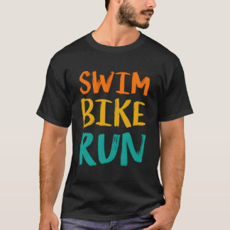 Camiseta Natação Bike Run Graphic Runing Nadando Triplo