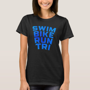 Camiseta Natação Bike Run Tri Graphic Runing Piscando