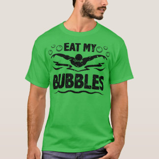 Camiseta Natação Come Minhas Bolhas Nadando