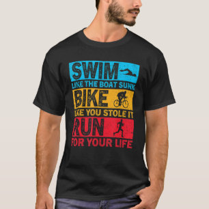 Camiseta Natação Como A Bicicleta Solta Do Barco Como Você