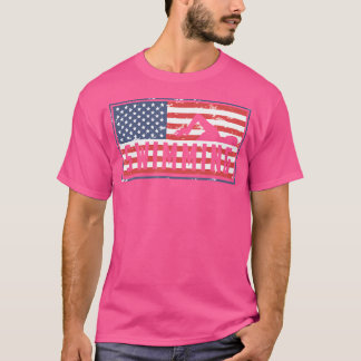 Camiseta Natação de Bandeira Americana Patriótica Eua 4 De 