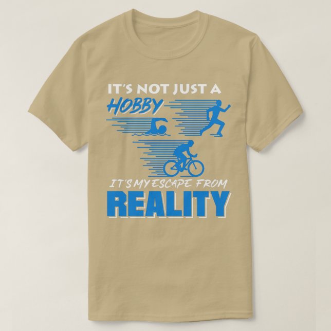 Camiseta Natação de bicicleta Triathlon Hobby Game Gift 19 (Frente do Design)
