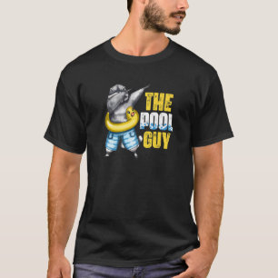 Camiseta Natação de cara de Abate de Piscina com guaxinim