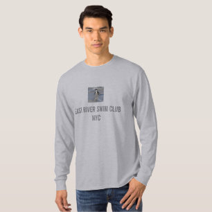 Camiseta Natação de East River Club NYC Long Sleeve T-Shi