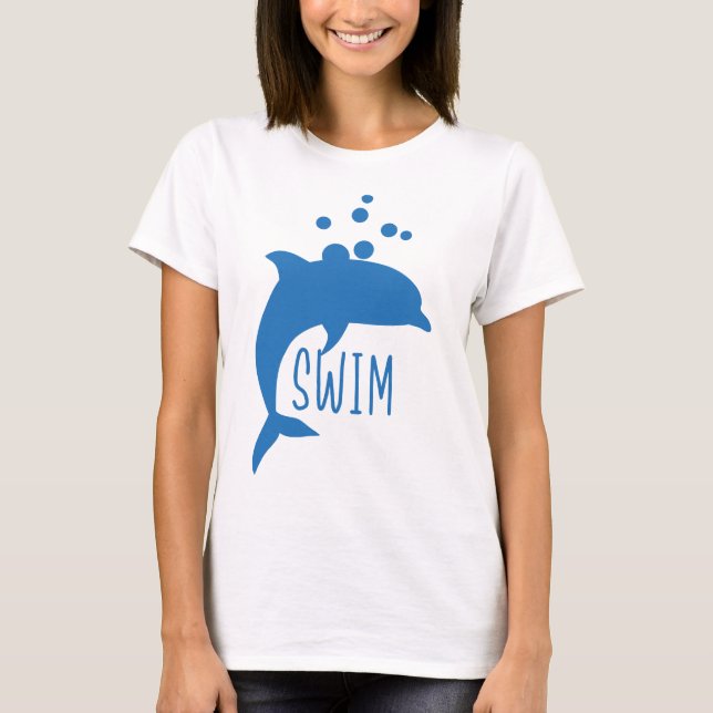 Camiseta Natação de golfinhos (Frente)