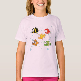 Camiseta Natação de peixe no mar