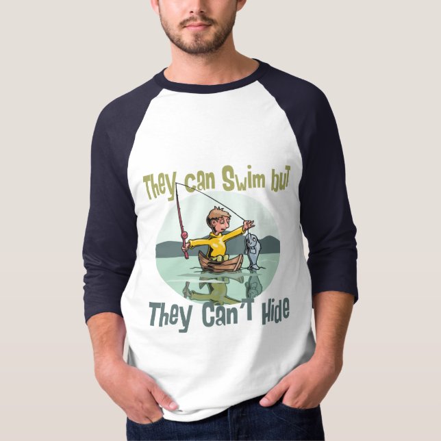 Camiseta Natação de pesca, mas não se pode esconder (Frente)