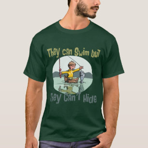Camiseta Natação de pesca, mas não se pode esconder