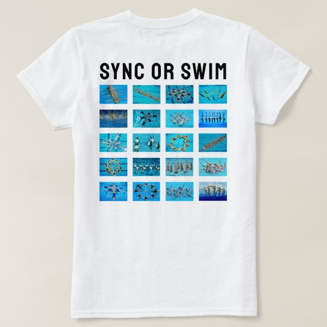 Camiseta Natação Divertida (Verso do Design)