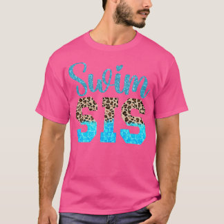 Camiseta Natação Irmã De Nadadora Nadadora Sis Leopardo Nad
