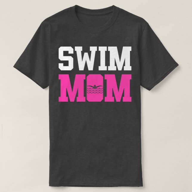 Camiseta Natação Mãe Funny Swimmer Presente 1 (Frente do Design)