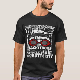 Camiseta Natação Mãe Swimmer Engraçado Nadação Esporte Gogg