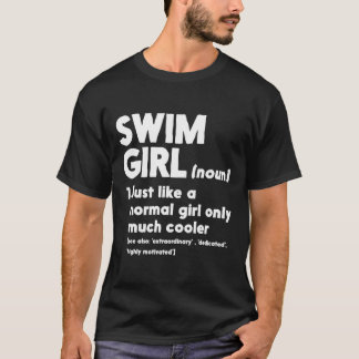 Camiseta Natação Menina Definição Normal Apenas Mulheres Ma