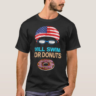 Camiseta Natação Nadador Engraçado Nadação Óculos Bonés Ros