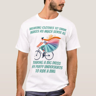Camiseta Natação no estilo, pule o vestido! T