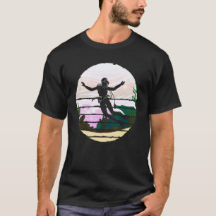 Camiseta Natação Oceânica Mergulhador Scuba Retro Mergulho