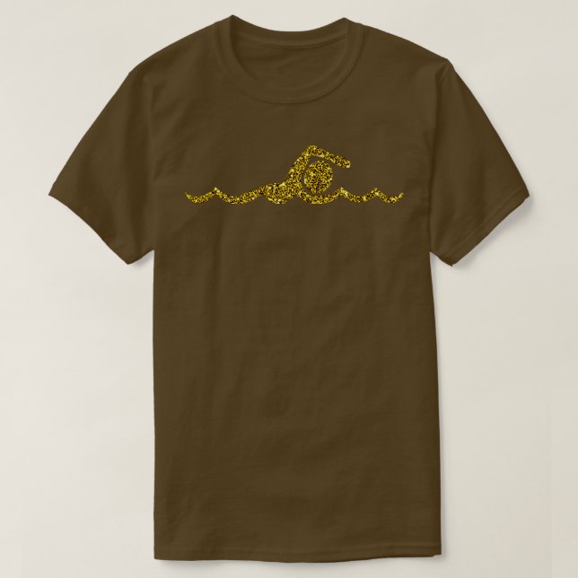 Camiseta Natação ouro (Frente do Design)