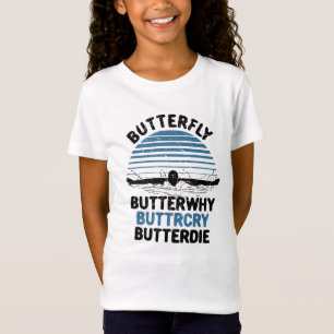Camiseta Natação - Presente de Natação Borboleta Borboleta