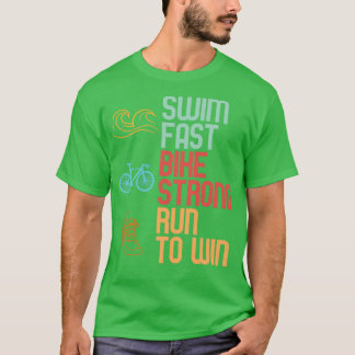 Camiseta Natação Rápida Bicicleta Forte Para Ganhar Triathl