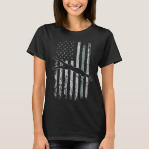Camiseta Natação Retro EUA Bandeira Divisória 4 de julho Sw