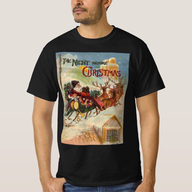 Camiseta Natais vintages, A Noite Antes Do Natal (Frente)