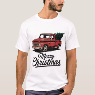 Camiseta Natais vintages de Árvore de Natal de Caminhão de