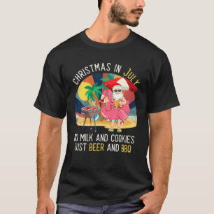 Camiseta natais vintages Em Julho Engraçados Apenas Cervej