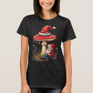 Camiseta Natais vintages felizes Gnome Mushroom Santa Claus