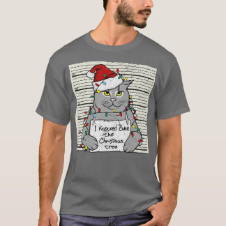 Camiseta Natais vintages Gato Retro Festivo Sujidade
